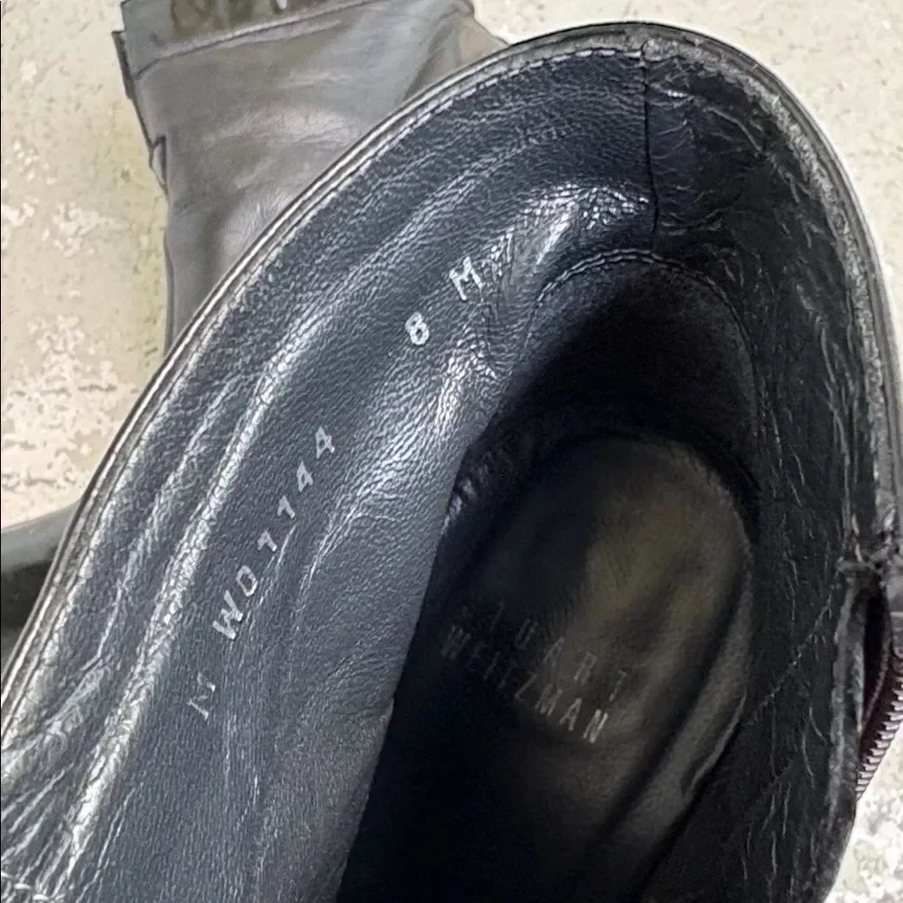 Stuart Weissman agree, platform, patent leather and leather booties